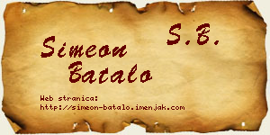 Simeon Batalo vizit kartica